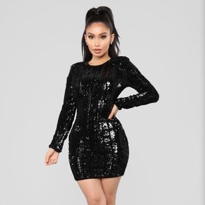 Black Sequin Dress
